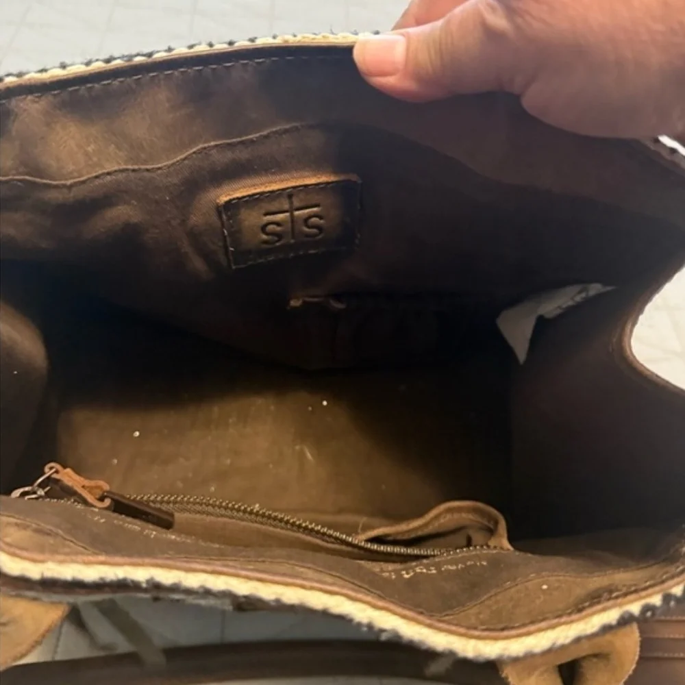 STS Ranchwear Multicolor Aztec Tote with Leather Trim - Picture 3 of 7